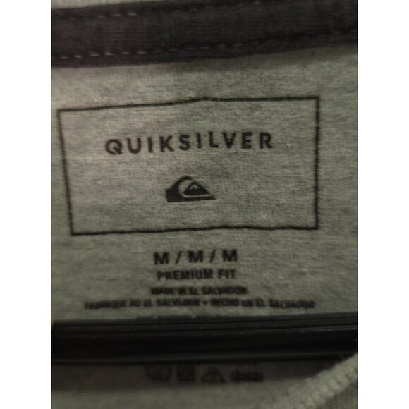 Quiksilver Men's Gray Graphic Tee Palm Tree Design Premium Fit Medium - Picture 5 of 8